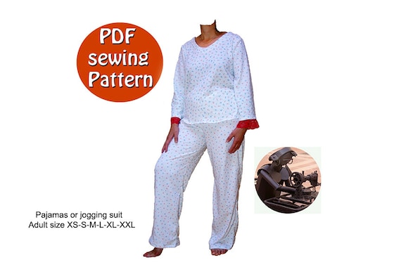 Patron de couture PDF Pyjama ou ensemble jogging pour femme | Etsy France