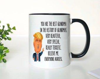 Funny Trump Coffee Mug Gift Idea Great Grandmother Grandma From Great Grandkids