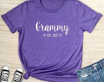 Grammy Est. 2021 - Unisex T-Shirt - Grammy Shirt - Gift For Grammy - Grammy To Be