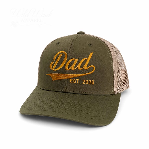 Custom Year Embroidered Dad Hat, Personalized Snapback