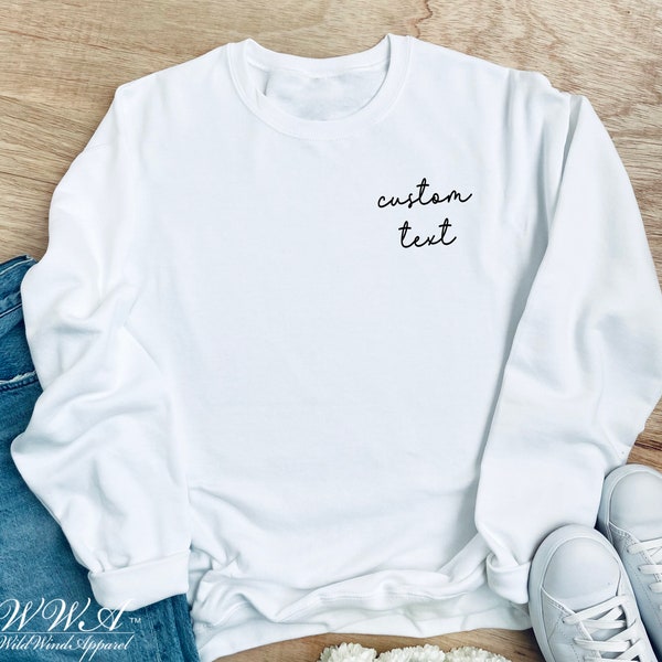 Custom Pocket Design Sweatshirt - Customized Sweatshirt - Personalized Gift