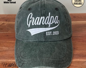 Custom Embroidered Grandpa Hat, Personalized Year Est.