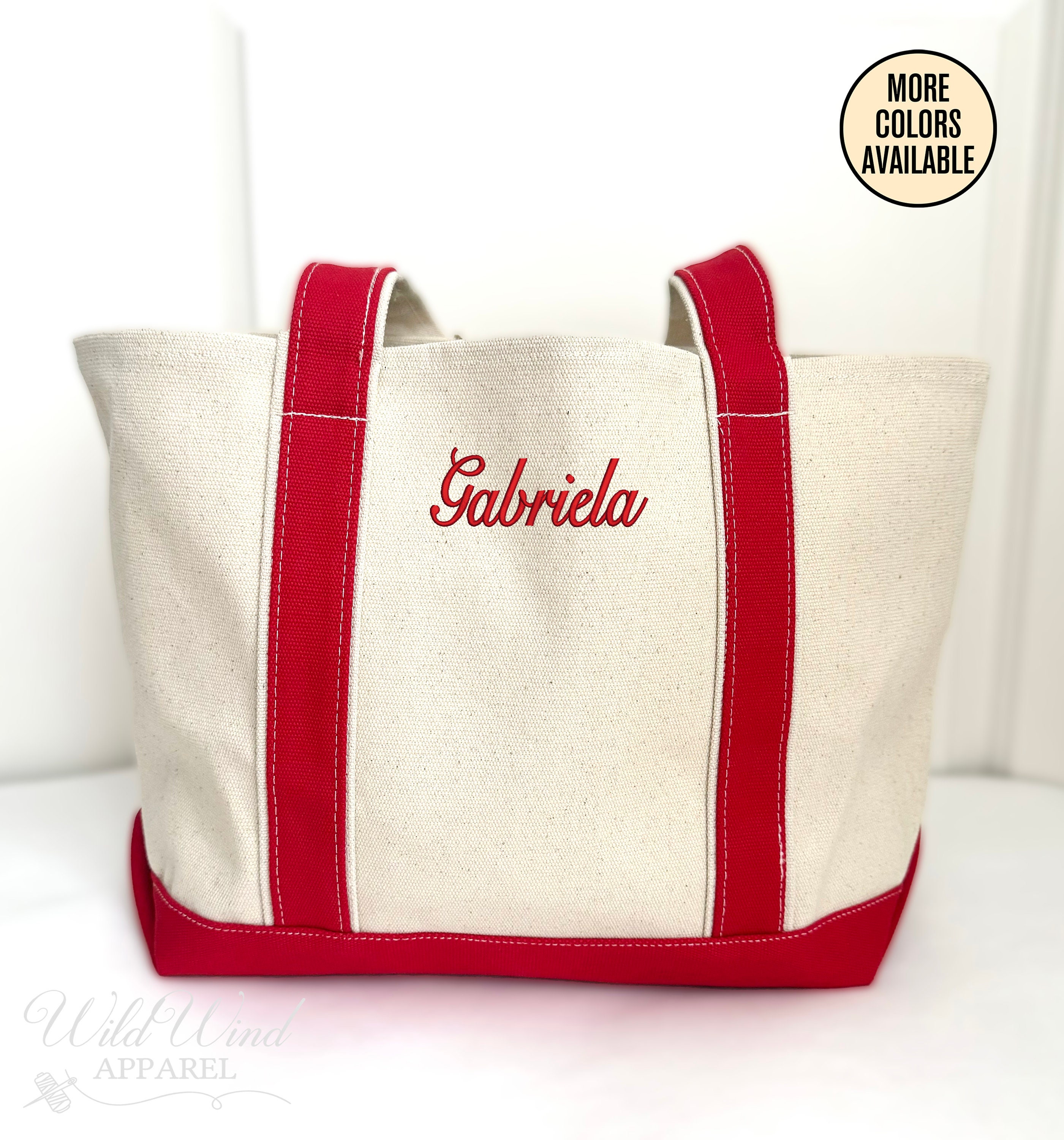 Personalized Boat  Bag, Embroidered Tote, Personalized Bag, Custom Text Tote, Gift for Mom, Teacher Bag, Bridesmaid Gift, Travel Bag