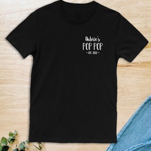 Personalized Pop Pop Shirt With Year Est. - Personalized Pop Pop Shirt -  Custom Name Pop Pop Gift - Father's Day Gift