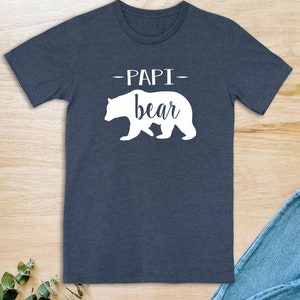 Papi Bear Unisex T-Shirt  Papi Shirt  Papi Bear Gifts  Papi Father&#39;s Day Gift