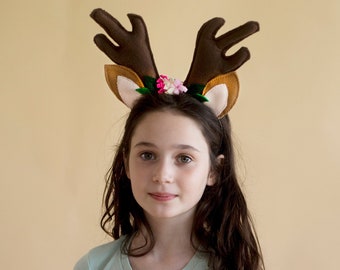 Fairytale Deer Headband, Woodland Deer Crown