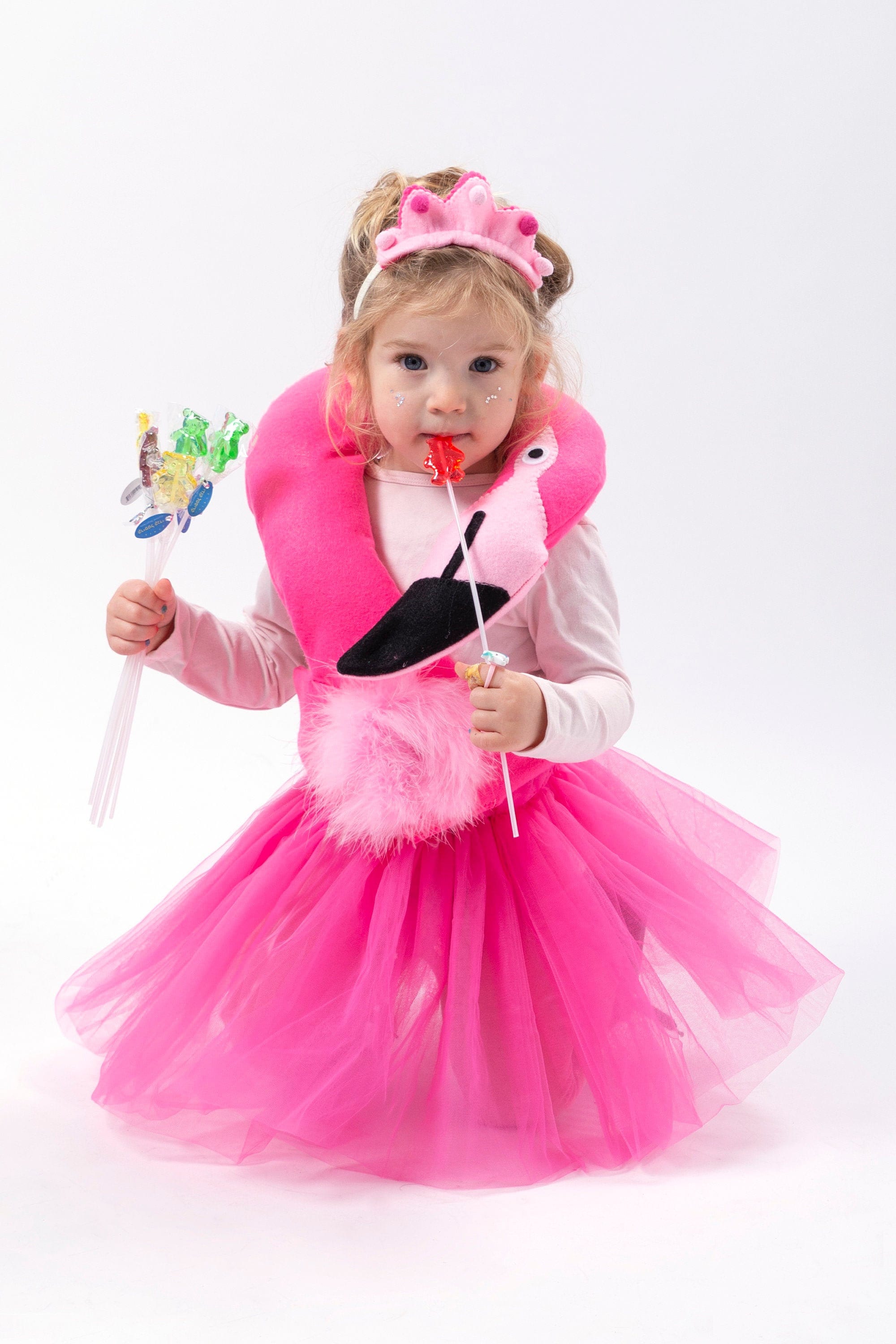 Girl's Flamingo Dress (Ages: 4, 6, 8)