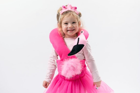 Costume de flamant rose de bébé, robe de bébé rose pour Halloween