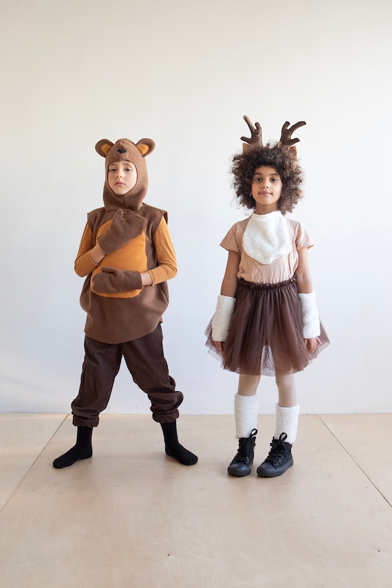 Costume Da Renna Bambina Luminoso - Set Con Tutù E Cerchietto LED