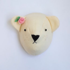Stuffed Polar Bear Head Nursery Decor