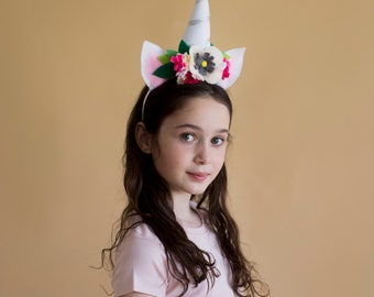 Floral Unicorn Headdress, Unicorn Costume For Halloween