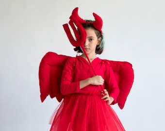 Toddler Devil Costume Girls, Devil wings