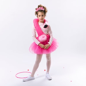 Girl&#39;s Flamingo Costume, Pink  Princess Dress For Halloween