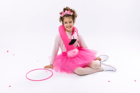 Costume Fenicottero Bambina, Vestito Rosa Bambino Per Halloween -   Italia