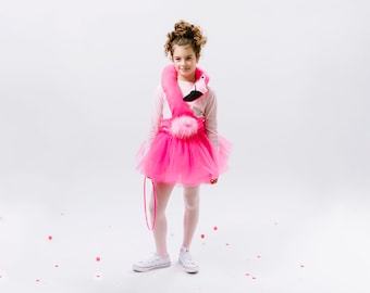 Fantasia de flamingo para menina, fantasia infantil para o Halloween
