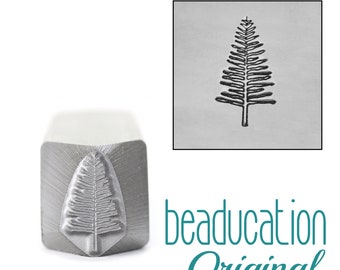 Evergreen Tree 11mm Metal Design Stamp - Beaducation Metal Stamping Punch Tools and Supplies for Hand Stamped Jewelry Making (DS540)