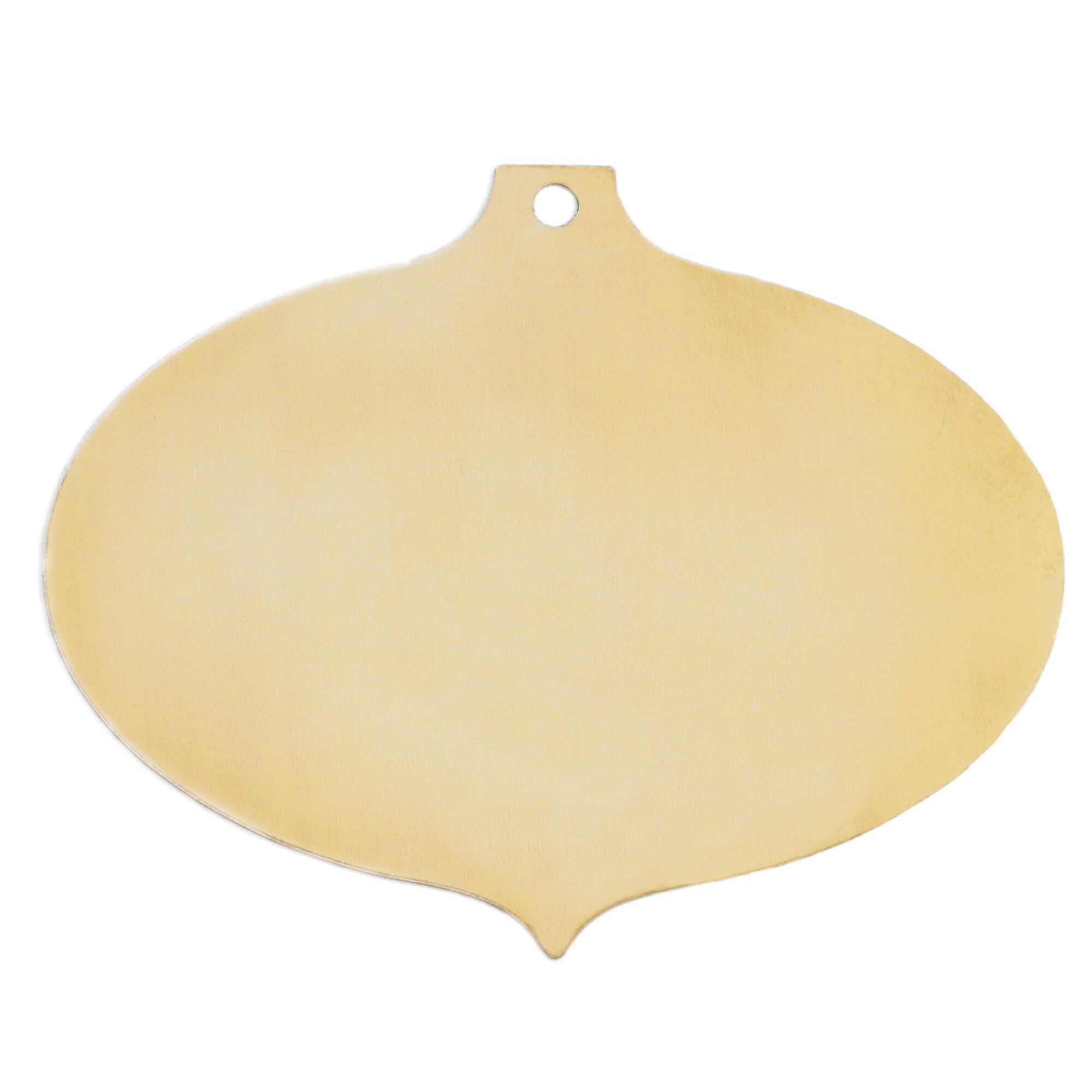 Ornament Bulb Stamping Blank Brass 24 Gauge Tree Ornament Etsy