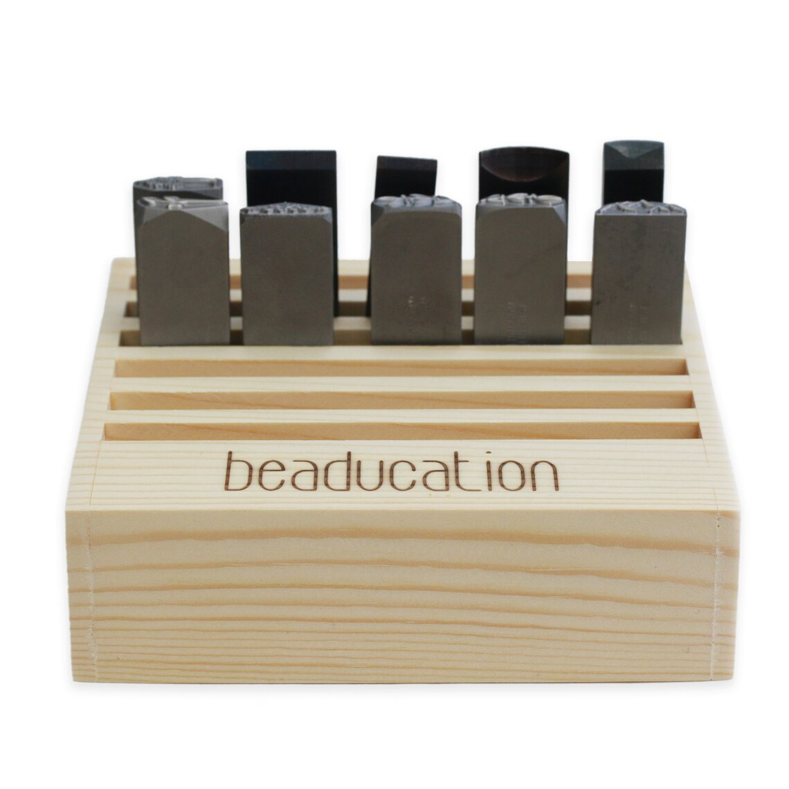 Wooden Stamp Holder 6 Rows for Rectangle Metal Stamps Etsy
