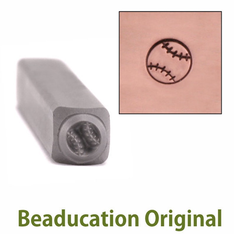 Sports Metal Stamps Metal Stamping Punch Tools for Metal Stamped DIY Jewelry Making Tools Baseball Metal Design Stamp 4.5mm DS404