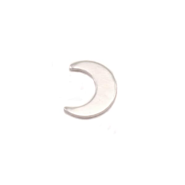 Sterling Silver Crescent Moon Solderable Accent, 24 ga Soldering Charm, Pk of 5 - Beaducation DIY Jewelry Making Tools and Supplies (SS491)