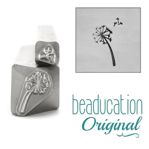 Dandelion & Fluff Metal Design Stamp 11mm - Beaducation Metal Stamping Punch Tools and Supplies for Metal Stamped DIY Jewelry Making (DS239) image 1