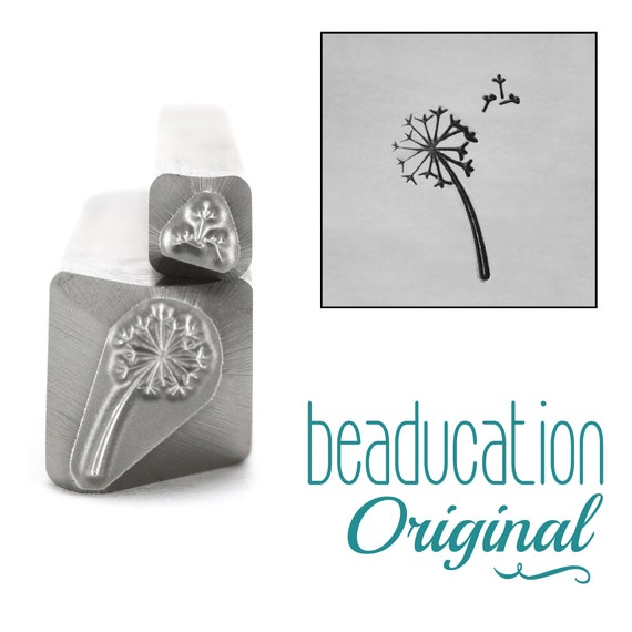 Dandelion & Fluff Metal Design Stamp 11mm - Beaducation Metal Stamping Punch Tools and Supplies for Metal Stamped DIY Jewelry Making (DS239)