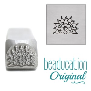 Mandala Flower Metal Stamp 10mm - Beaducation Metal Stamping Punch Tools and Supplies for Hand Stamped DIY Jewelry Making (DS943)