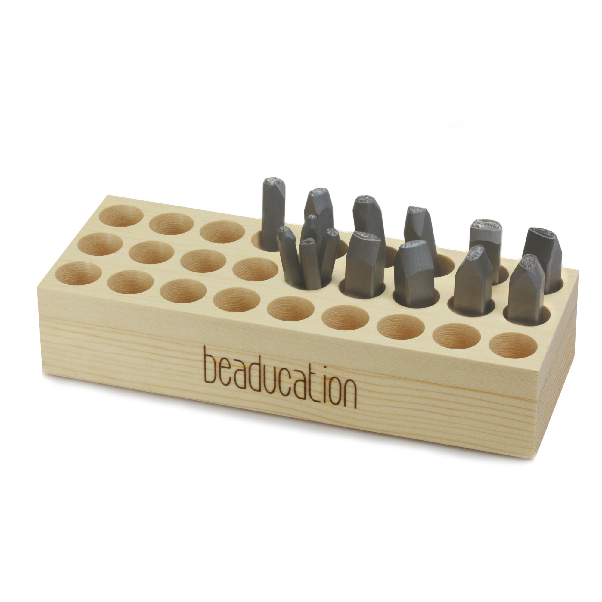 Wooden Stamp Holder for Metal Stamps 19mm Holes 27 Holes Etsy