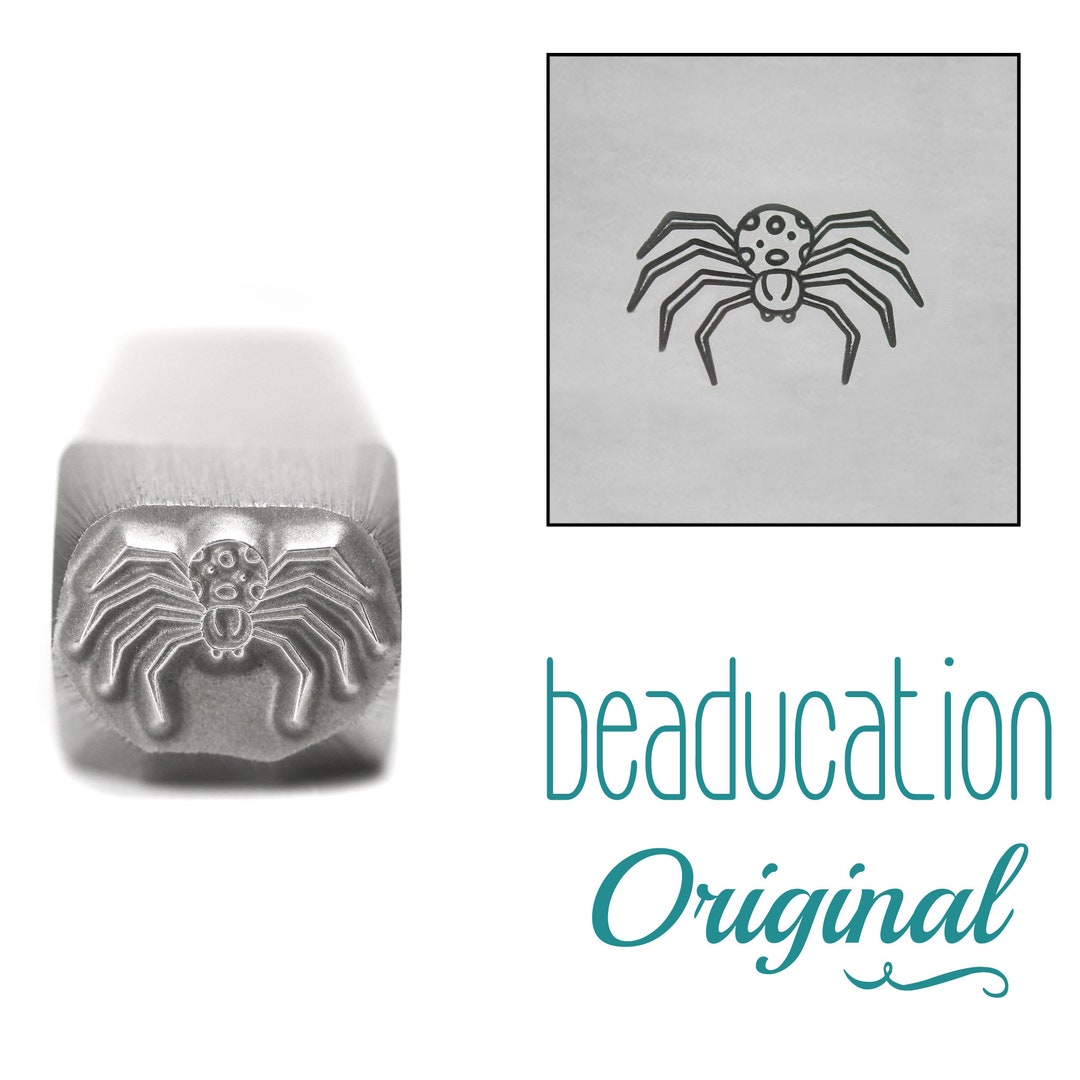 Spider Metal Design Stamp 8mm - Beaducation Metal Stamping Punch Tools ...