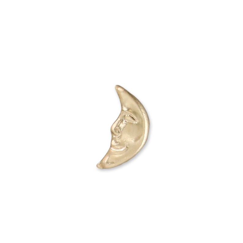 Beaducation DIY Jewelry Making Supplies 26 gauge Soldering Charm Pk of 5 GF362 Gold Filled Crescent Moon Face Solderable Accent