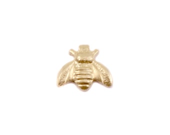 Gold Filled Bumble Bee Solderable Accent, 26 gauge Soldering Charm, Pack of 5 - Beaducation Jewelry Making Tools and Supplies (GF329)