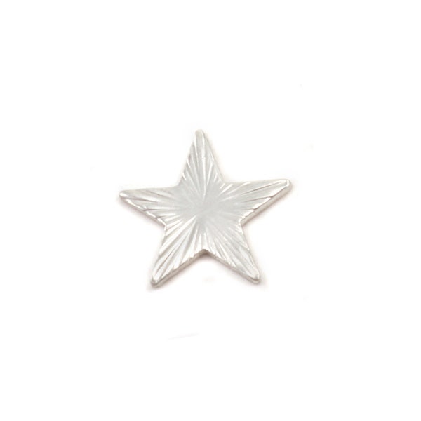 Sterling Silver Art Nouveau Star Solderable Accent, 24 gauge Soldering Charm, Pack of 5 - Beaducation DIY Jewelry Making Supplies (SS481)