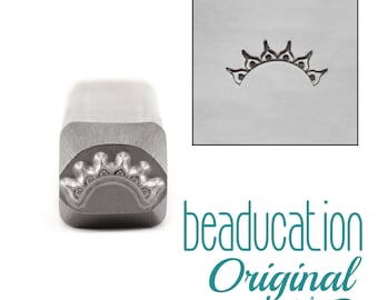 Indian Curve Metal Stamp 8mm - Beaducation Metal Stamping Punch Tools and Supplies for Metal Stamped DIY Jewelry Making (DS519)