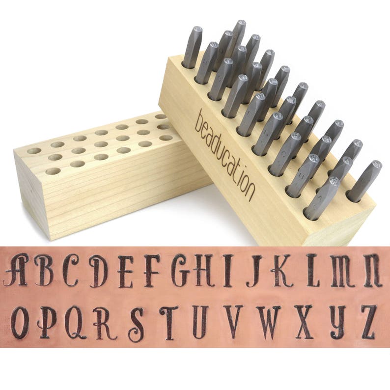 Metal Letter Stamp Set Serendipity Uppercase 1/8 3.2mm Etsy