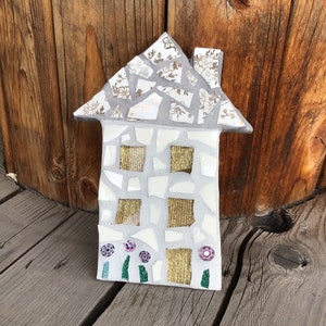 Mosaic House Wall Art Unique House Warming Christmas Anniversary Birthday Gift