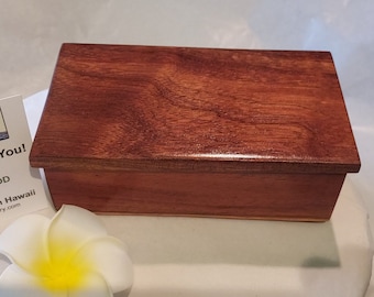 Hawaiian Koa Wood Treasure Box / 5x3 /  FREE Personalized Engraving /  Handmade