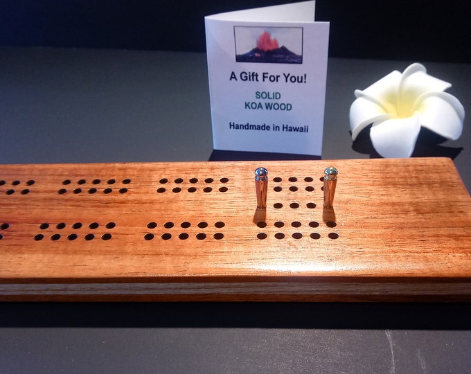 Personalized Koa Wood Cribbage Board Made in Volcano Hawaii Etsy
