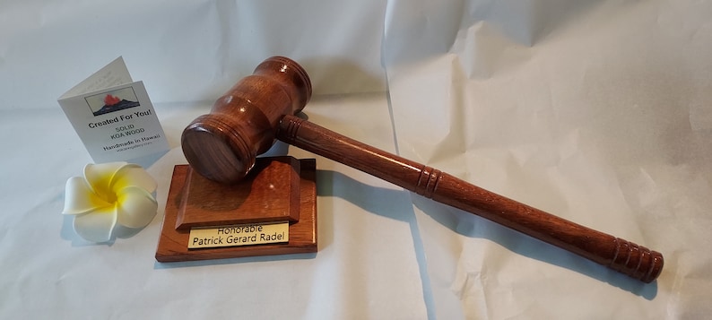 Solid Koa Wood Gavel and Base - Handmade in Hawaii - Etsy