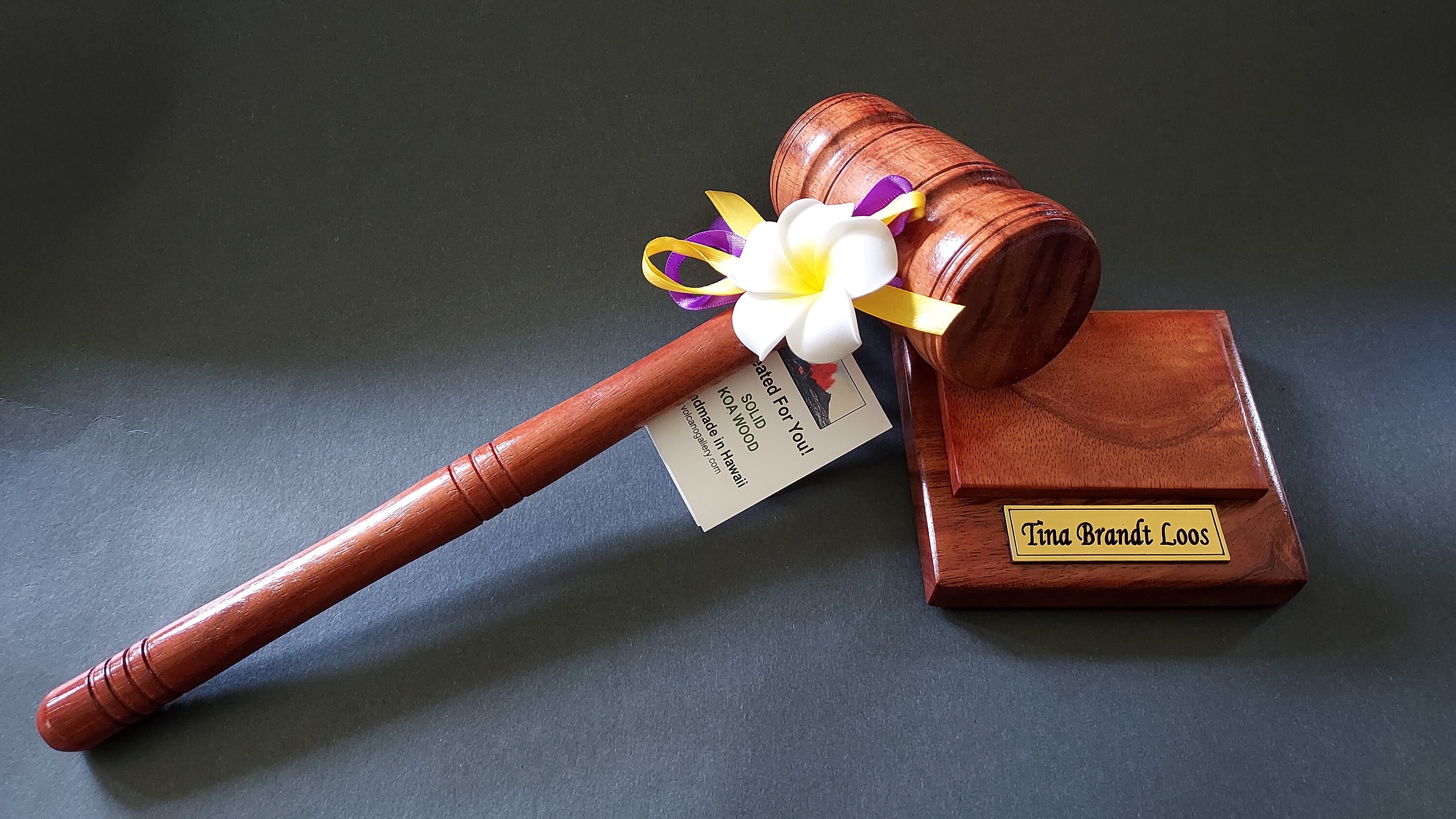 Solid Koa Wood Gavel and Base - Handmade in Hawaii - Etsy
