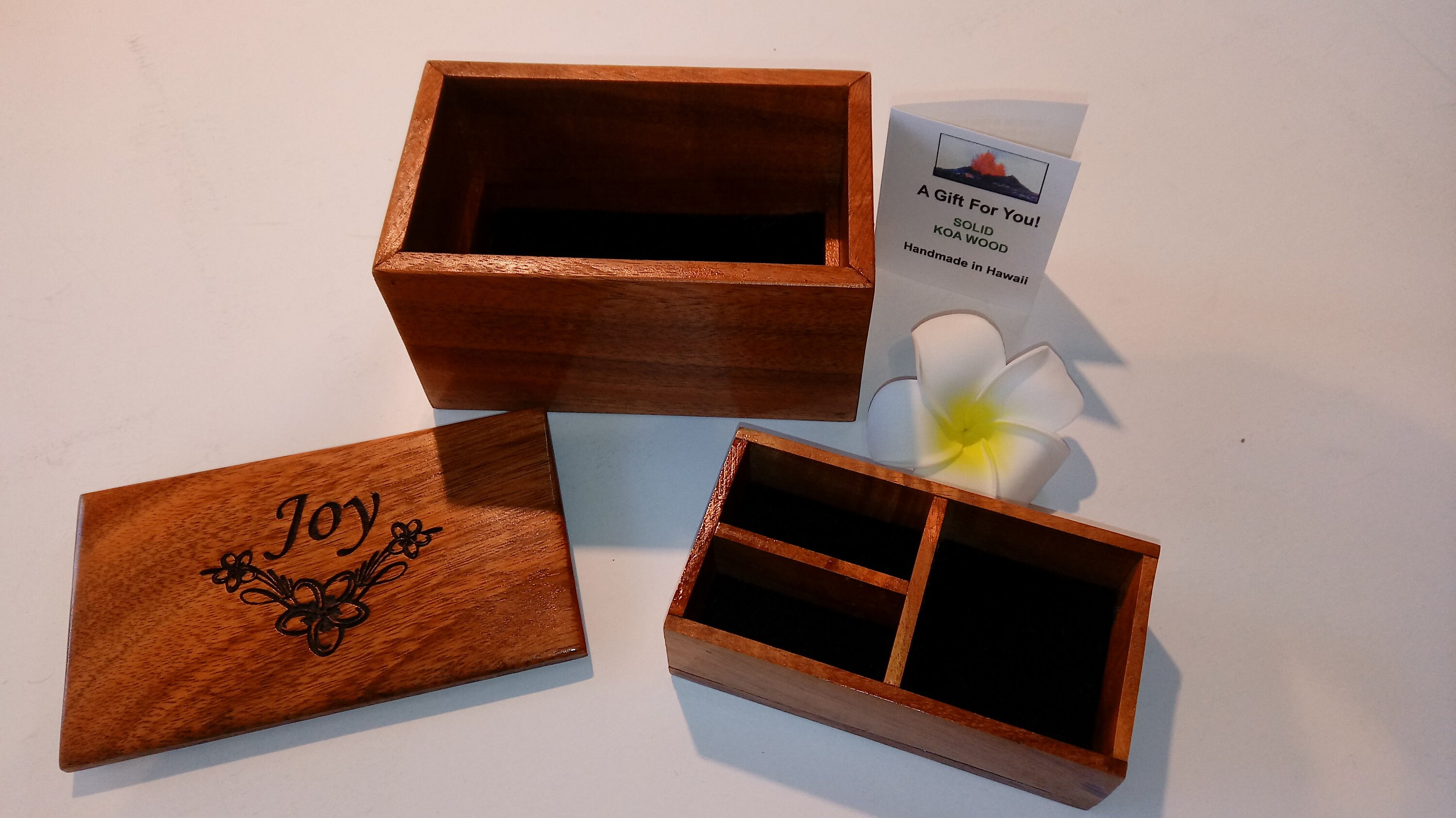 Boxes Koa Wood Jewelry Box Lot - Roy Tsumoto Koa Wood Box
