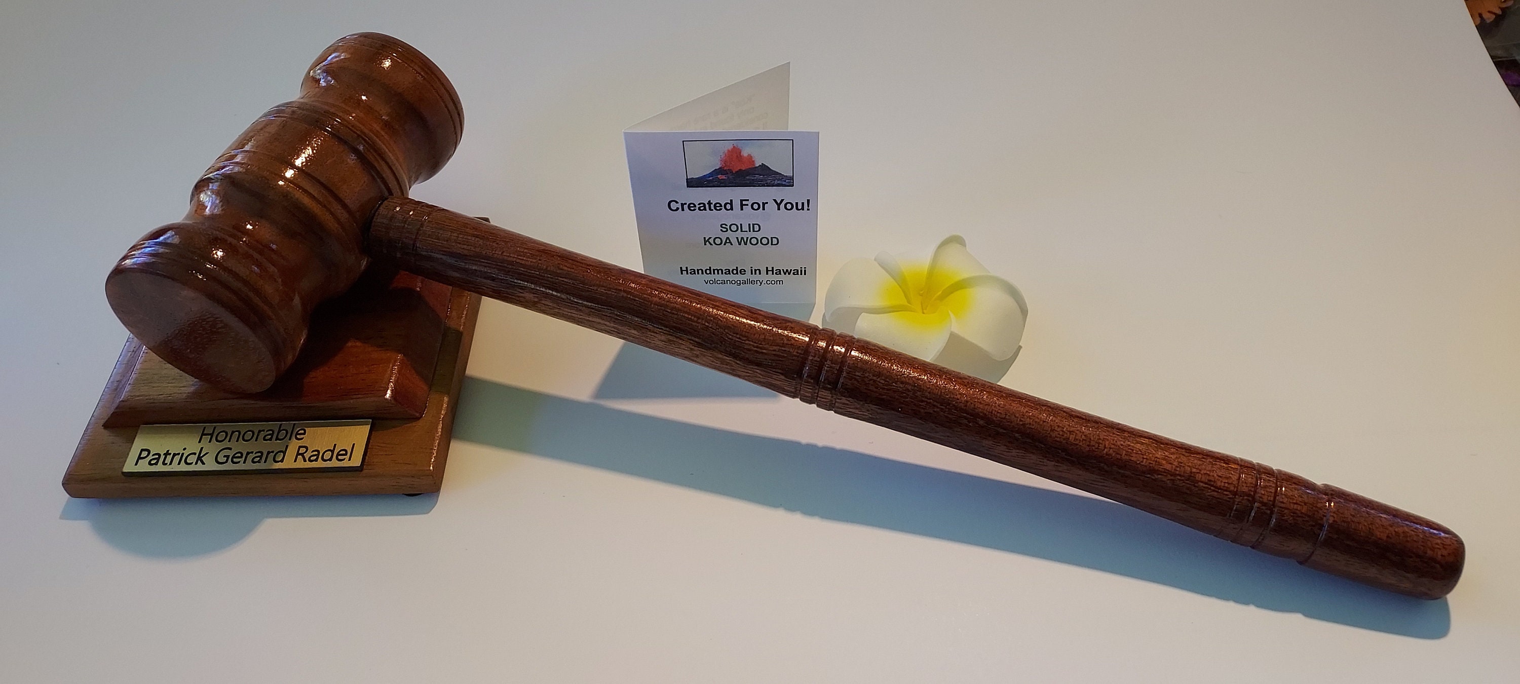 Solid Koa Wood Gavel and Base - Handmade in Hawaii - Etsy
