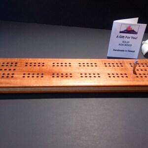 Personalized Koa Wood Cribbage Board Made in Volcano, Hawaii - Etsy