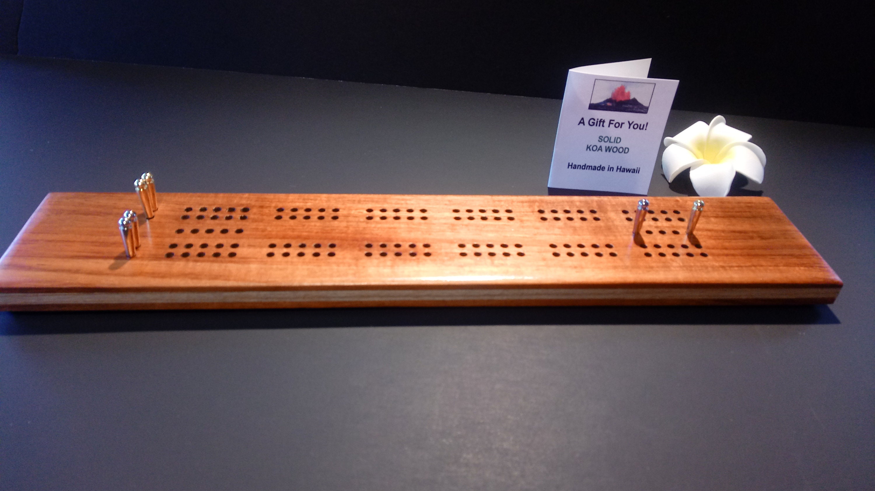 Personalized Koa Wood Cribbage Board Made in Volcano Hawaii Etsy