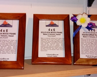 Handmade Hawaiian Koa Wood Frame - 4x6 Photo
