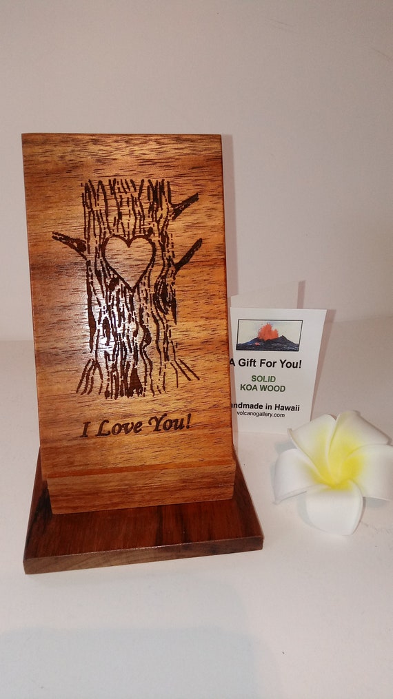 Hawaiian Koa Wood SMILE Sign