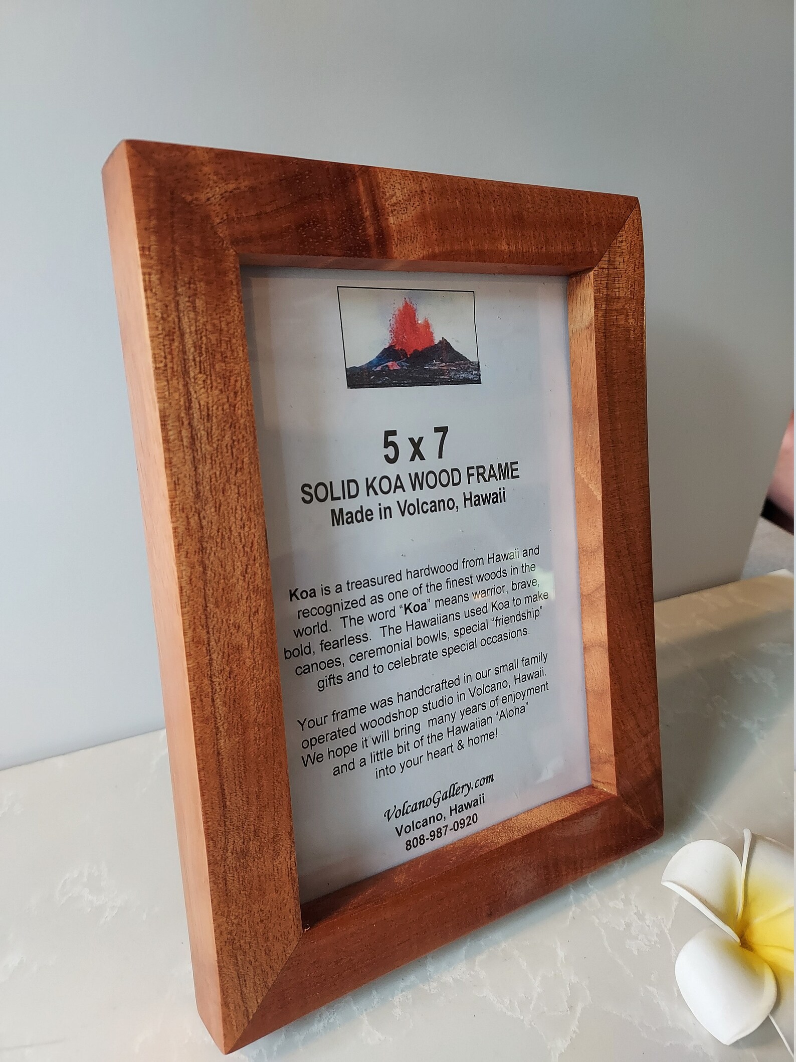 5x7 Solid Koa Wood Frame Handmade in Volcano Hawaii Etsy