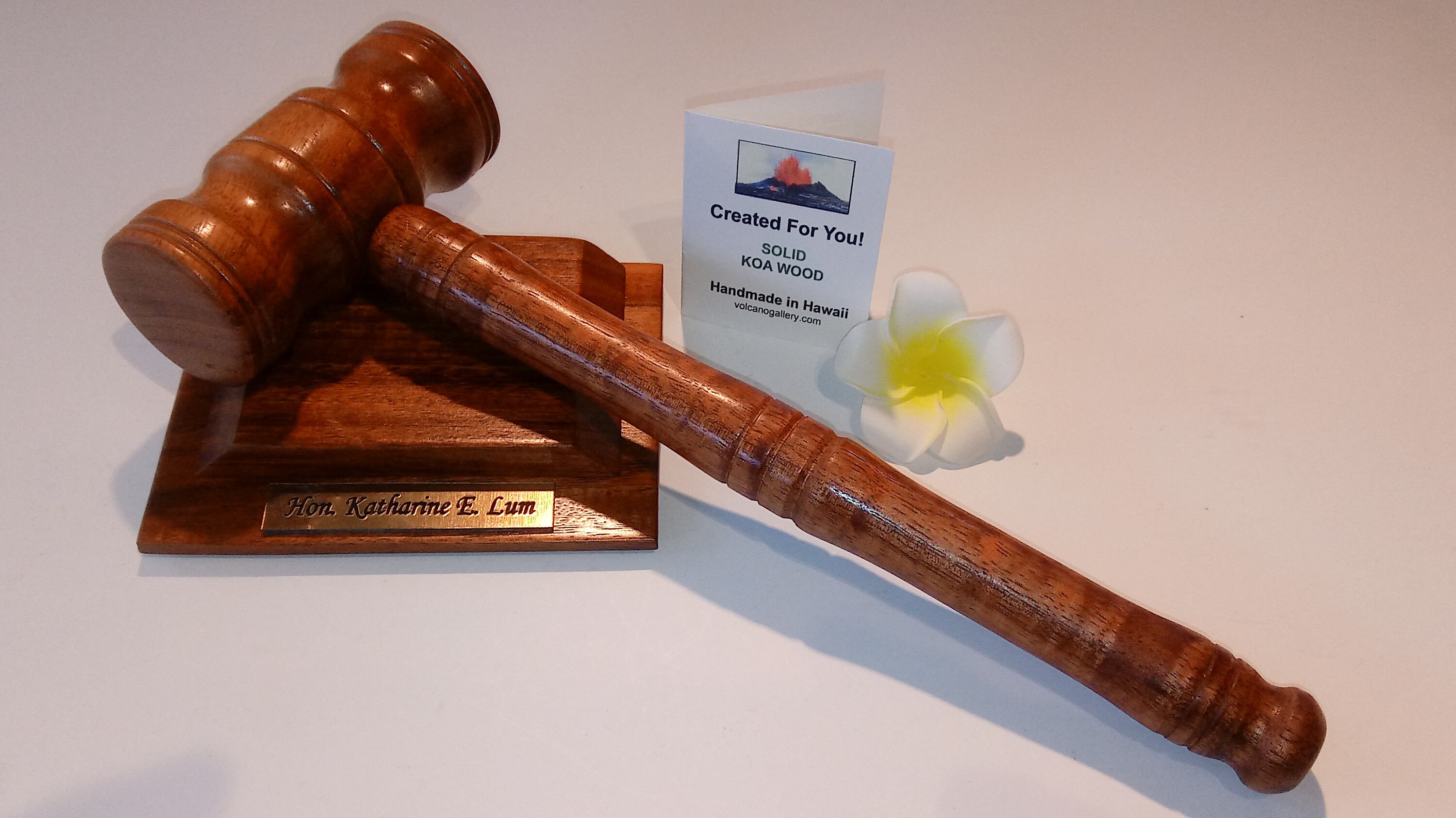 Solid Koa Wood Gavel and Base - Handmade in Hawaii - Etsy