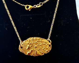 Kilauea Volcano Goddess Necklace: 24K Gold Vermeil Pendant, 18K Gold Filled Chain