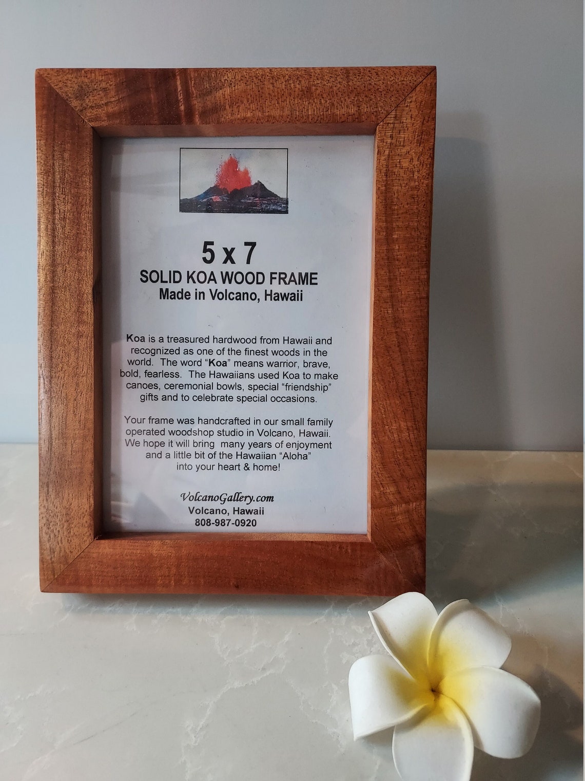 5x7 Solid Koa Wood Frame Handmade in Volcano Hawaii Etsy