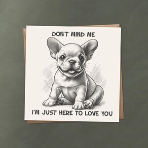 Puppykaart Franse bulldog – aanpasbare tekst voor liefde, jubilea, Valentijnsdag of een andere leuke gelegenheid - Happy Dog Puppy Love